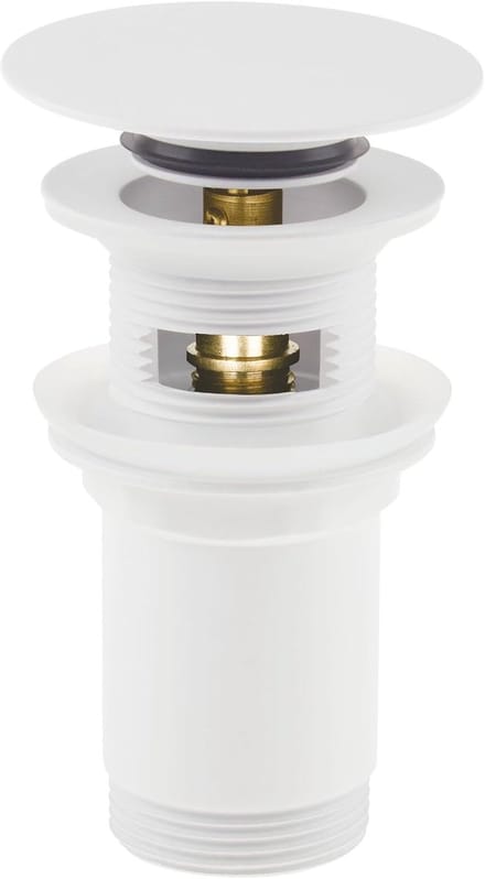 Afvoergarnituur Wastafel - Click Clack Ventiel - Waterafvoer Badkamer - Extra Groot 68mm - Universeel Model - Wit