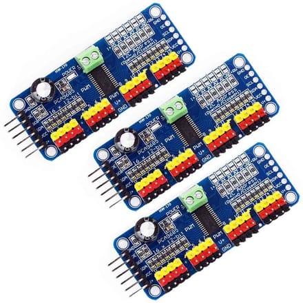3 Stuks 16 Kanaals 12-bit PWM Servo Motor Driver Module voor Arduino en Raspberry Pi