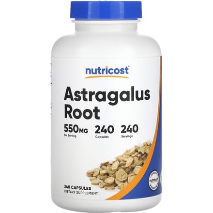Nutricost, Astragaluswortel, 550 mg, 240 capsules