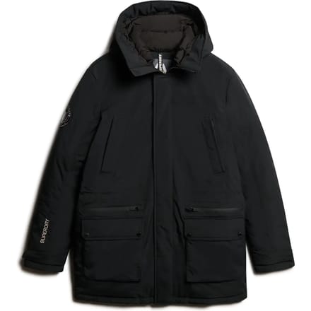 Superdry City Gewatteerde Parka Jas Zwart Grootte: L