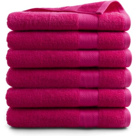 DoubleDry XL Handdoeken 70 x 140 - set van 6 - Hotel kwaliteit 500 g/m2 - 6x Roze