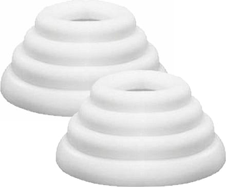Rayher Hobby Piepschuim vorm/figuur Platte ringen - set van 8x - wit - D20/25/30/35 cm - knutselen