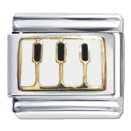 9mm Schakel voor Italiaanse Bedelarmband - Piano