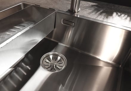 Lorreine 34R Luxe spoelbak RVS