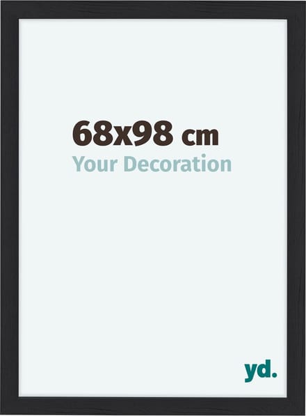 Your Decoration - Fotolijst 68x98 cm - MDF - Zwart Houtnerf - Como