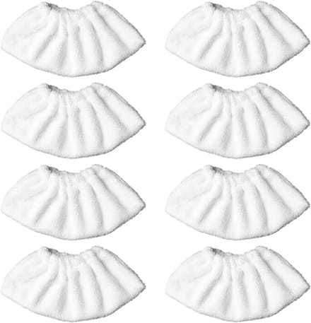 Moppen Doeken - Stoomreiniger Pads - Vloeren Reinigen - Kwaliteit Microvezel - Set Van 4 - Wit Zwart
