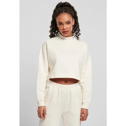 Dames sweatshirt Urban Classics cropped oversized high neck crew-grandes tailles