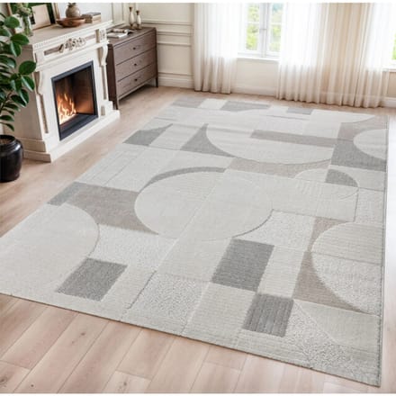 Vivant Japandi Abstract - Vloerkleed Laagpolig - Creme Multi- 80x150 CM