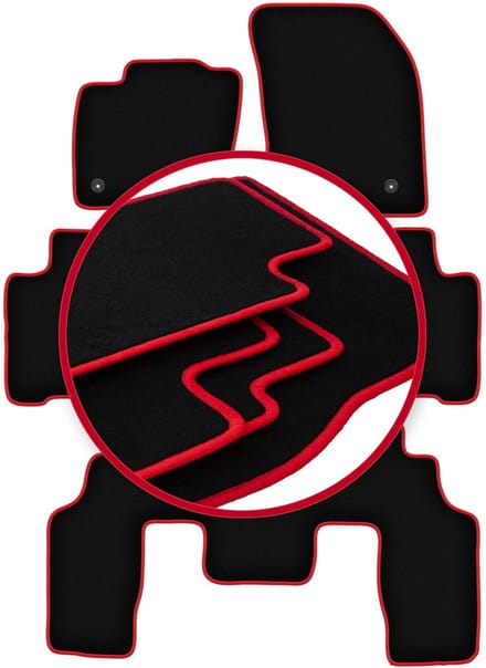CARLUX-RED automatten voor: Ford S-MAX MK2 7-zitter (2015-)