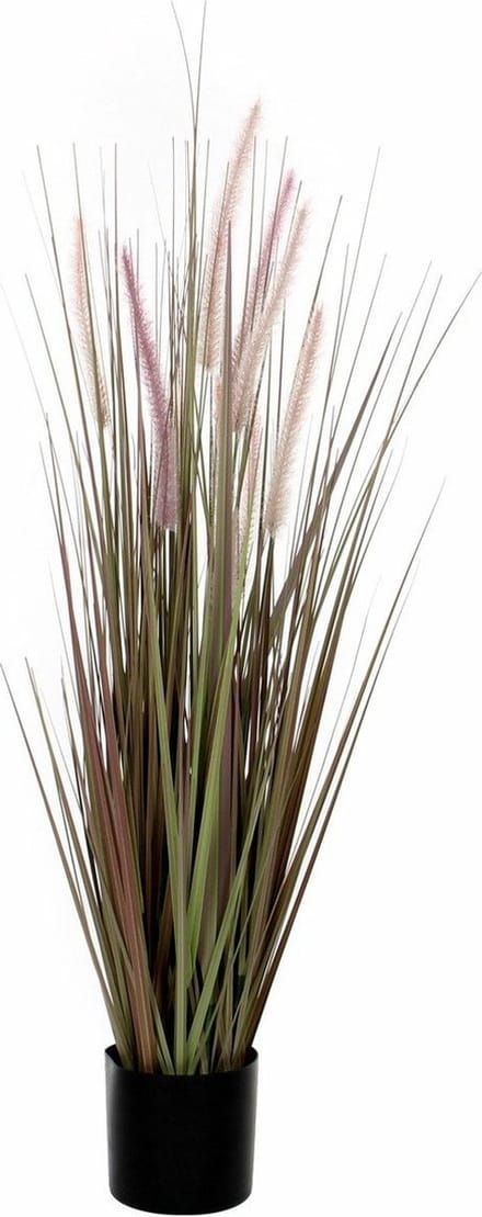 Mica Decorations Kunstplant - gras / siergras - groen/paars - H120 x D60 cm