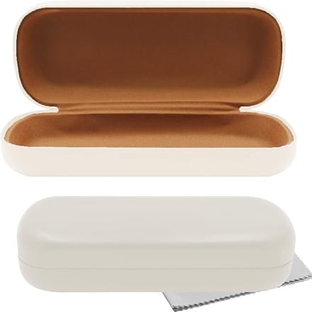 Famanu – Hardcase brillenkoker Softtouch – Inclusief microvezeldoek – Beige