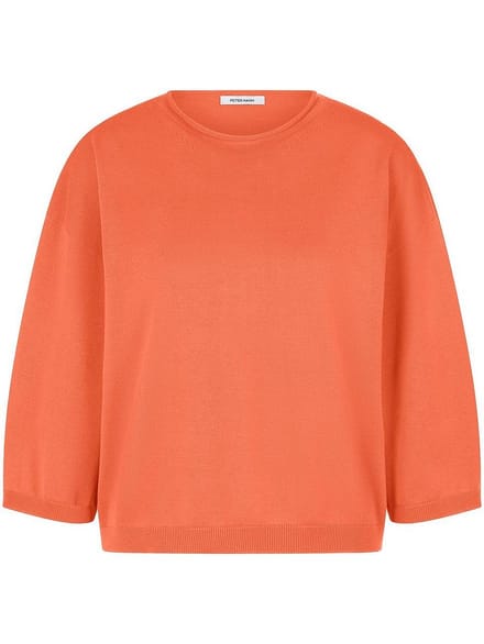 Trui ronde hals gemaakt 100% SUPIMA® katoe Van Peter Hahn oranje
