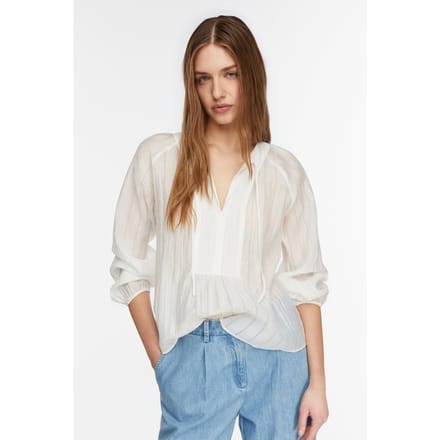 Comma  Blouses White Maat: 46 | Longsleeves Outlet | Dames | Wit