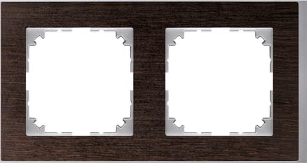 Afdekraam M-Pure Decor 2V - Hout Wenge - Systeem M - Schneider Electric - MEG4020-3671