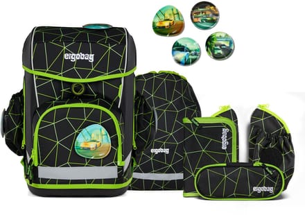 ergobag schooltas Lumi-Edition Cubo Light Set 6-delig CyBär Race zwart