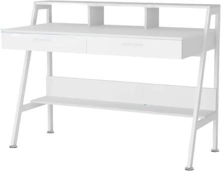 Bureau voor thuis - Met 2 lades - 120 cm - Wit - Computerbureau - Voor volwassenen - Dames