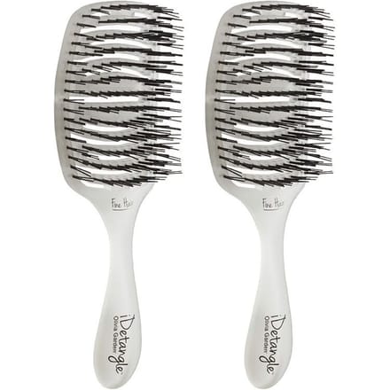 2x Olivia Garden Essential Care Flex Fijn haar Ice Wit