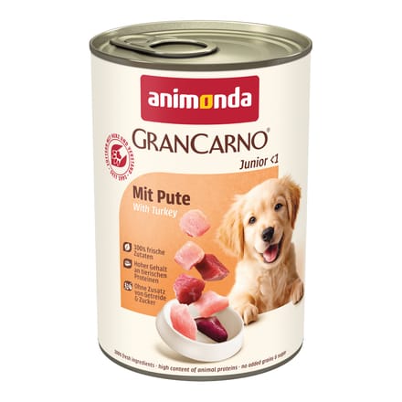 12x400g Junior: met Kalkoen Animonda GranCarno Hondenvoer