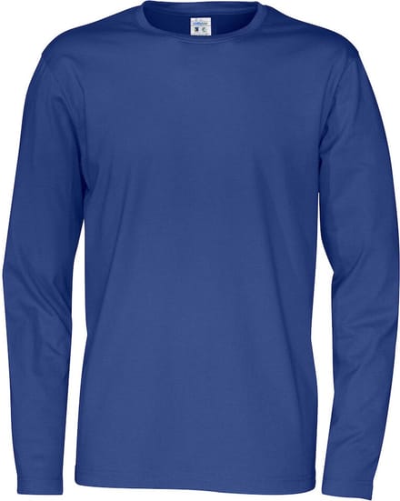 Cottover T-SHIRT LONG SLEEVE MAN - GOTS GECERTIFICEERD 141020 - Blauw - S