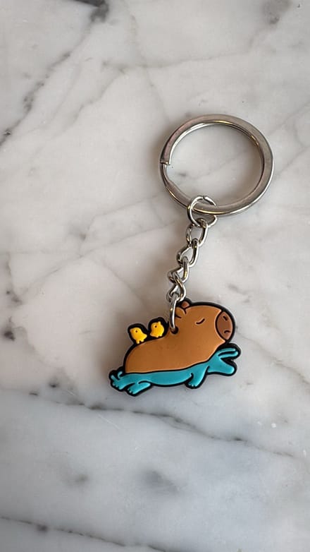 Akyol Capybara Sleutelhanger – Schattig Knaagdier - Accessoire – Capybara Cadeau - capybara sleutelhanger - knaagdier