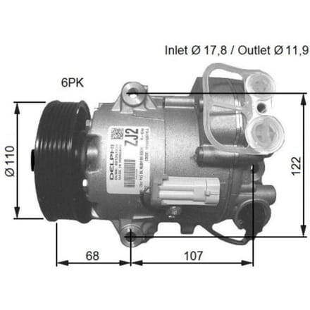 Compressor airconditioning NRF 32781G