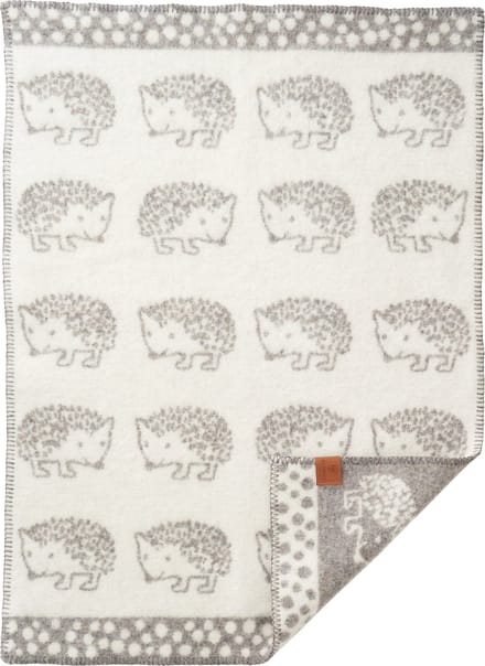 Klippan wiegdeken eco wol Hedgehog egel grijs