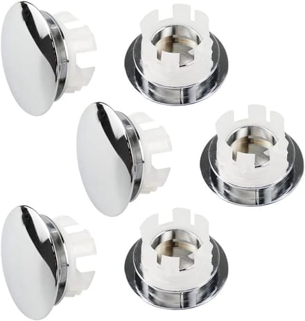 Overloopstop Set - Wastafelring - Voorkom Verstoppingen - Flexibel Siliconen Materiaal - 6 stuks - Zwart