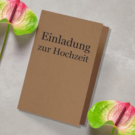 Zandbruine Din A5 Vouwkaarten Kraftpapier Dubbel 75 Stuks Blanco Uitnodigingen