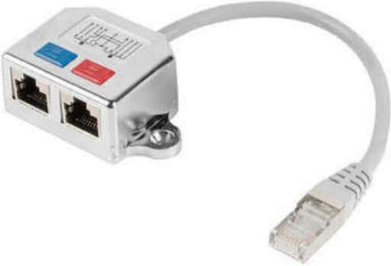 Lanberg Serie - Ethernet Adapter - 2x RJ-45 - FTP - Geen voeding nodig