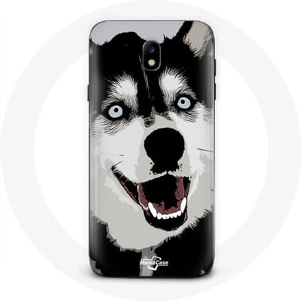 Coque Samsung Galaxy J3 2017 Husky de Sibérie Yeux Bleus