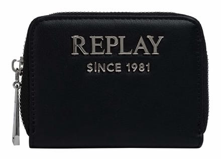 REPLAY portemonnee Zip Around Wallet Black zwart