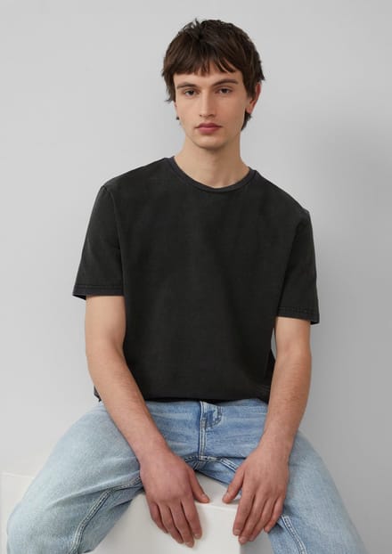T-shirt met vintage wassing QS