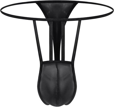 Ademende en Zachte Mesh Thong voor Mannen, Lage Taille, Eenvoudig Design, Comfortabele G-String met Perfecte Pasvorm