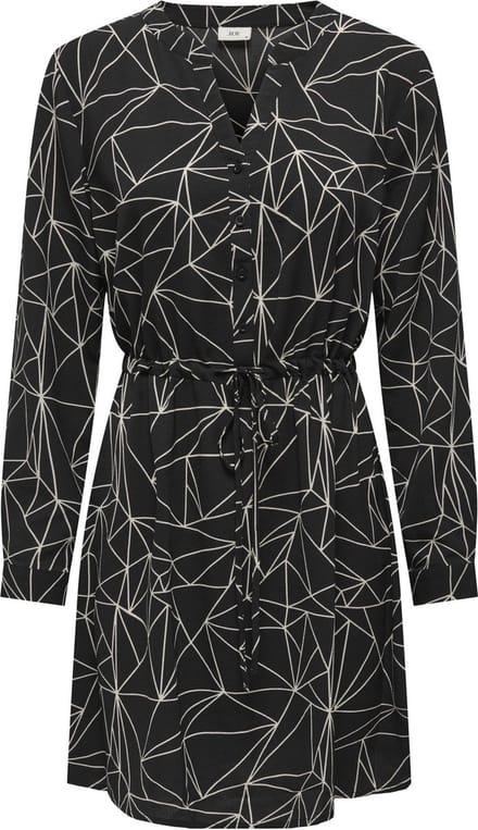 JDY JDYPIPER L/S SHORT STRING DRESS WVN DIA Dames Jurk - Maat S