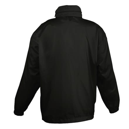 SOLS Kinderen Unisex Surf Windbreaker Jacket (waterbestendig en winddicht) (Zwart)