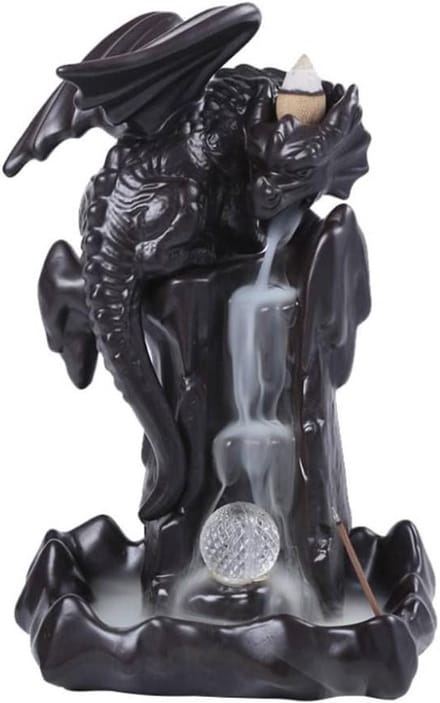 Tyenaza Draak Incense Burner - Keramische Reflux Brander met 10 Wierook Cones voor Ontspanning