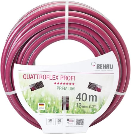 Flexibele Tuinslang 13 mm (1/2 inch) 40 Meter - Quattroflex Profi Kwaliteit