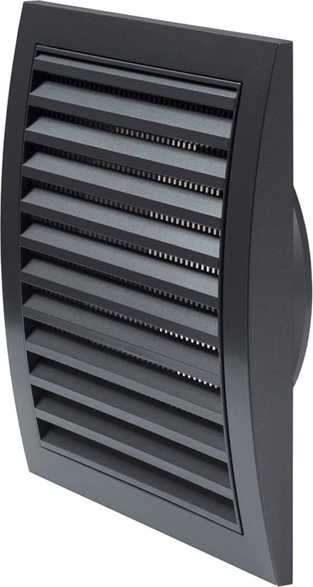 Paneir Airdesigns- ABS - 190 X 190 mm - aansluitbus  Ø 125 mm - net - zwart