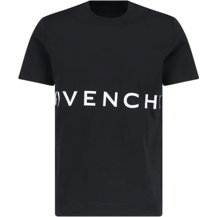 Oversized zwart T-shirt met Givenchy-geborduurd logo
