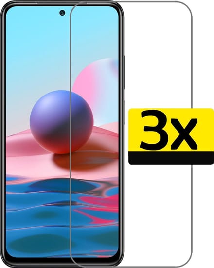 Screenprotector - Geschikt voor Xiaomi Redmi Note 10 Pro - 3 Stuks - Extra Sterk - Beschermglas - Gehard Glas - Tempered Glass - Screen Protector