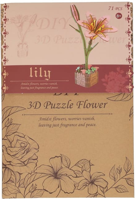 Houten 3D Bouwpakket Lelie - 71dlg.
