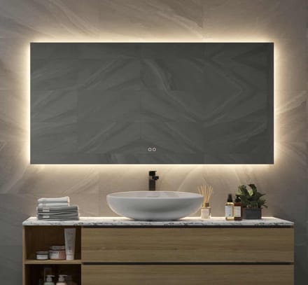 Schaere - Badkamerspiegel Met Indirecte Verlichting - Spiegel Verwarming - Instelbare Lichtkleur - Dimfunctie 140X70 cm