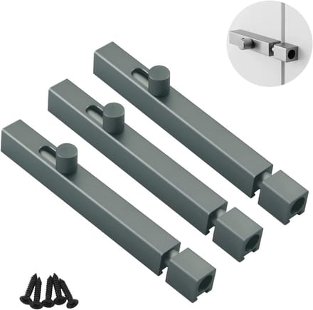 Zware Aluminium Legering Solid Slide Bolt Deurslot - Verstevigde Schuifvergrendeling voor Poorten (3 Stuks)