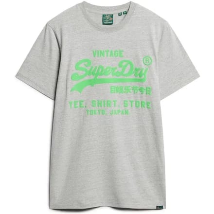 Superdry Neon Vintage Logo T-shirt Grijs Grootte: M
