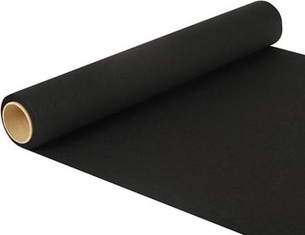 Duni Tafelloper - 2x - papier - zwart - 480 x 40 cm - placemats