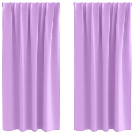 vidaXL - Blackout - Gordijnen - met - Ringen - 2 - st - Paars - 175 - x - 140 - cm - Polyester