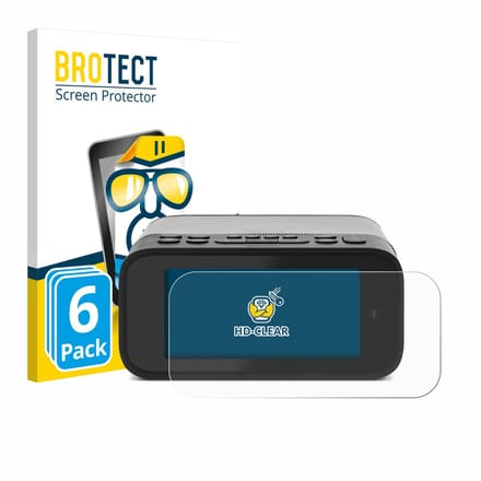 BROTECT - Screenprotector voor TechniSat Digitradio 52 BT - Folie Beschermfolie transparant 6 Stuks
