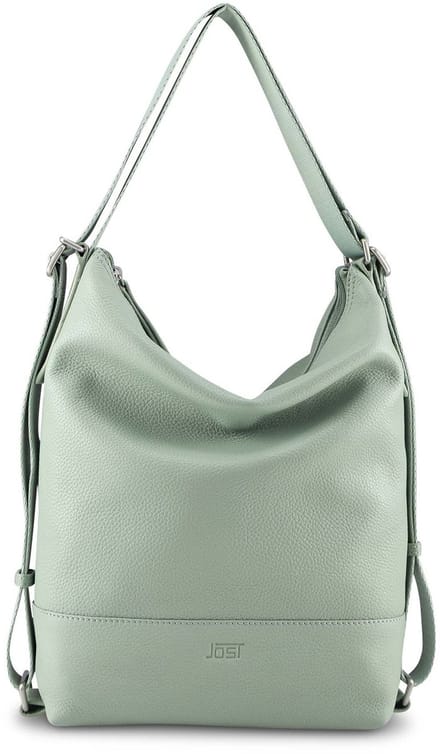 JOST Leren Schoudertas Vika 2-Way Bag Lagoon Mintgroen