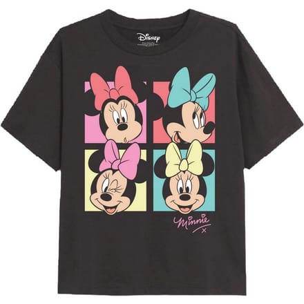 Disney Meisjes Minnie Mouse Strik T-shirt (Houtskool)