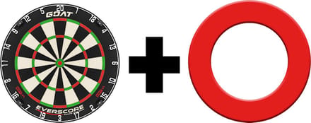 D&More GOAT dartbord + Surround set ROOD 1